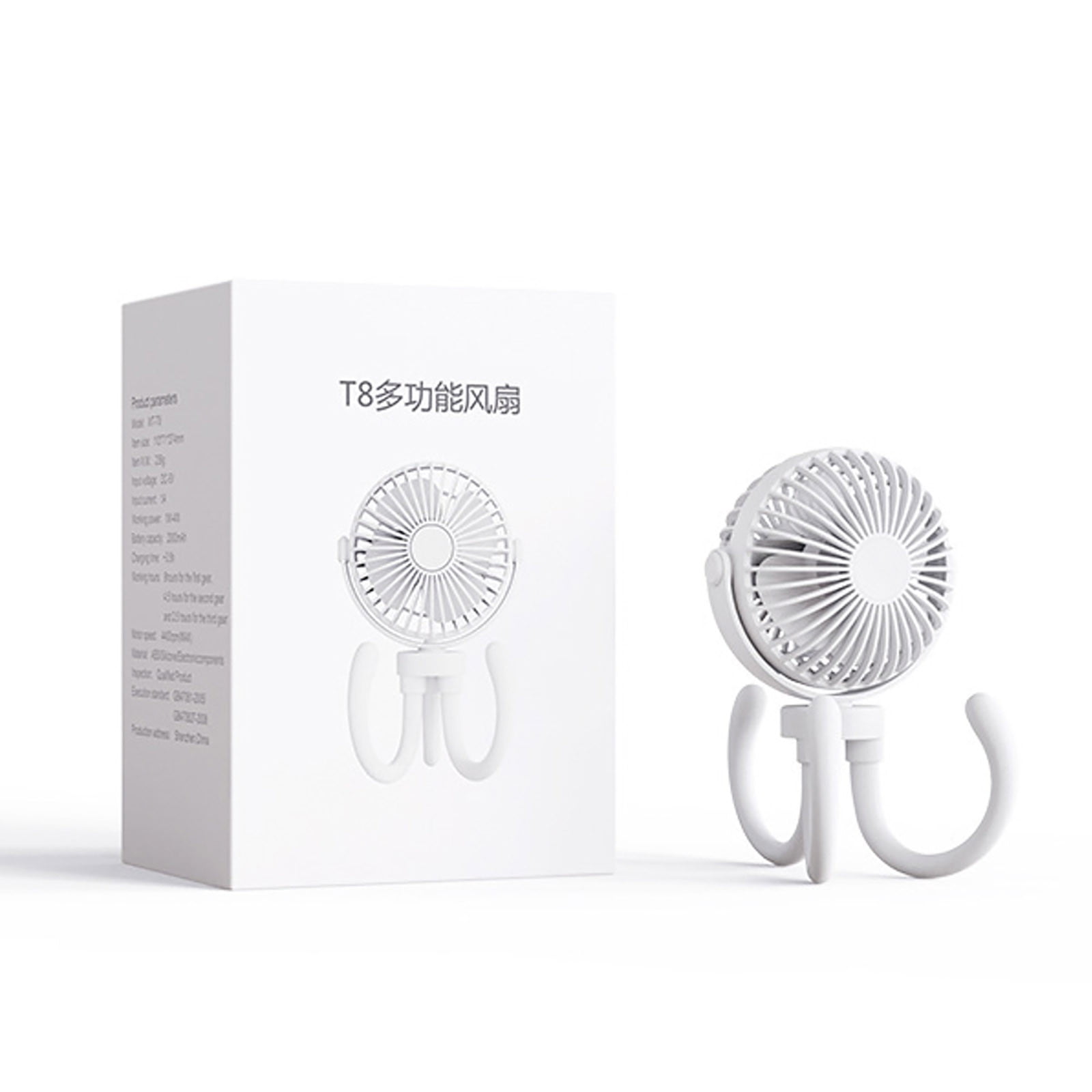 Mini Portable Fan Cute Baby Rechargeable Portable Fan With Flexible Tripod For Car For Seat