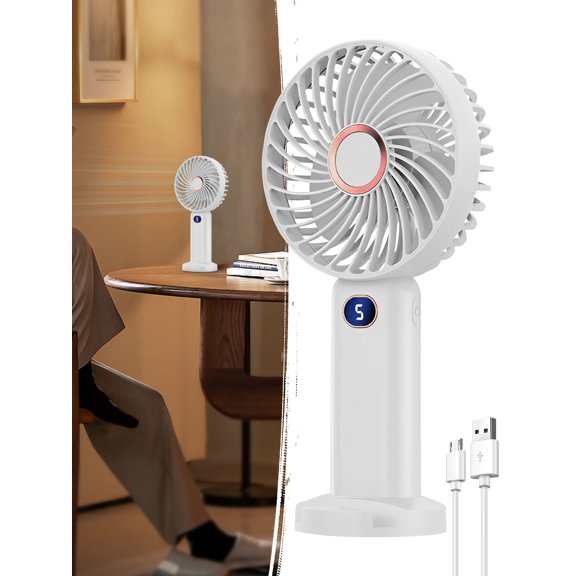 Mini Portable Fan, Desktop Quiet Fan, USB Rechargeable,3 Speed Adjustable,Suitable for Student Dormitory Office