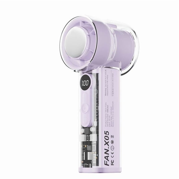 Mini Portable Fan  | Pocket Hurricane Fan | Turbo Boost Output | Adjustable Speed | Digital Display | Perfect for: Office, Library, Camping, Sports