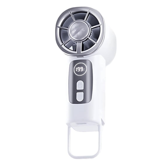 Mini Portable Fan Rechargeable Fan Palm High-speed Ice Compress Digital Display 199 Speed Multi-scenario Clip Mini USB Charging Small Fan for Outdoor & Working