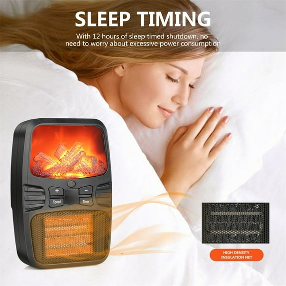 Mini Portable Flame Heater - Small Multi-Function Heater for Indoor Use