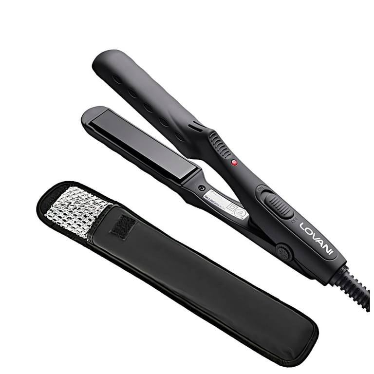 Mini Portable Flat Iron Tourmaline Ceramic Dual Voltage Travel Iron for Worldwide Use LED Indicator LOVANI Hair Straightener Black Walmart