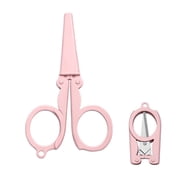 Mini Portable Folding Scissors, Multi-Purpose Stainless Steel Travel Scissors for Craft, Office, and First Aid Kit, Compact and Safe Safety Scissors, A Handy Tool Gift for Travel and Daily Use