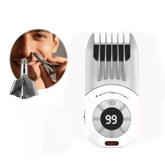 Mini Portable Hair and Beard Trimmer - Cordless Grooming Solution with Adjustable Length Settings for Travel