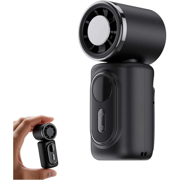 Mini Portable Handheld Clip Fan, 3-in-1 Rechargeable Mini Clip On Fan with Ice Cooling, 3000mAh Battery 180° Adjustable Airflow, Portable Handheld Fans Travel Outdoor Activities Office (Black)