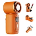 thumbnail image 1 of Mini Portable Handheld Turbo Fan – Small but Mighty, Whisper-Quiet, Long-Lasting, 5-Speed High-Velocity Rechargeable battery Fan, Personal Fan for Outdoor, Travel, Gifts for Women & Men,Orange, 1 of 6