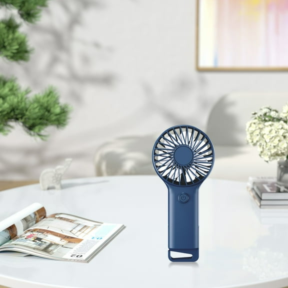 Mini Portable Hanging Fan with Clip Outdoor Indoor Use Lightweight 6.69 Inch Personal Cooler for Dorm Room Camping Hiking Office Desk Travel Essential Summer Cooling Accessory(Blue)