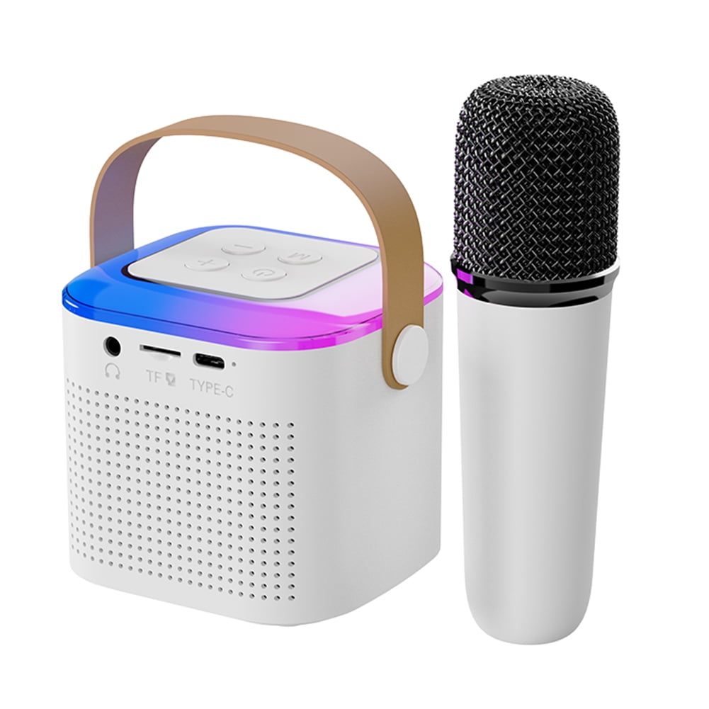 Mini Portable Karaoke Machine for kid, 1/2 Wireless Microphone, Adult