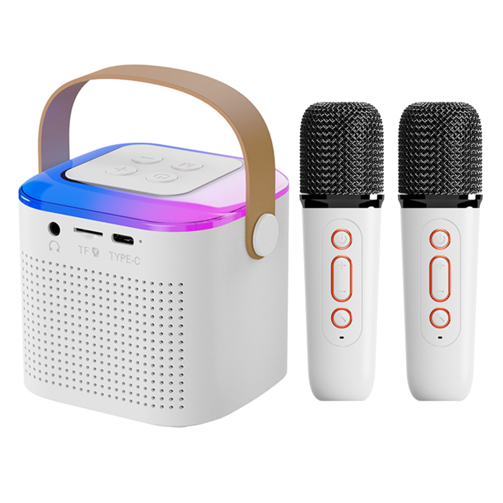Mini Portable Karaoke Machine for kid, 1/2 Wireless Microphone, Adult