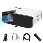 Portable LED Projector 4500 Lumens Video Projectors with Built-in Speaker Remote Control VGA USB AV TF Card Audio Home Theater Cinema Media Video Player