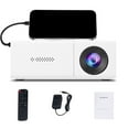 thumbnail image 1 of Mini Portable LED Projector - Automatic HD Projection, Suitable for Indoor & Outdoor Movie Nights, US Plug, Compact & Easy to Carry, Ideal for Home Theater & Travel Entertainment, 5*3*2in, White, 1 of 4
