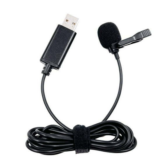 Mini Portable Lavalier Microphone USB Hands-free Cord Line Omnidirectional Mic