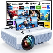Mini Portable Movie Projector with Bluetooth 5.1, Projector with 5G WiFi , Support 1080P Mini Projector for Outdoor 11000 Lumen Movie Projector