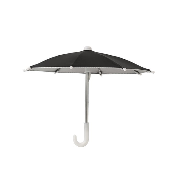 Mini Portable Phone Sunshade Umbrella - Art Deco Biker Umbrella 4.7in, Unique Small Umbrella for Sun & Rain Protection, Decorative Miniature Accessory