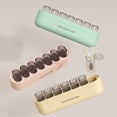 thumbnail image 1 of Mini Portable Pill Box Large Capacity Odor-Free 7-Grids with Separate Lid Dust-proof One Week Small Pill Boxes, 1 of 8