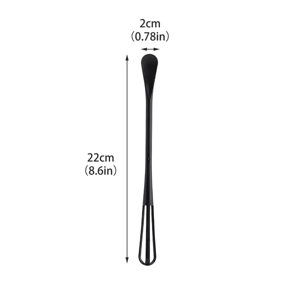Mini Portable Plastic Egg Beater Black Handheld Kitchen Milk Cake Batter Spoon Mixing Blender Tool