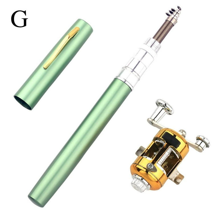 Mini Portable Pocket Fish Pen Fishing Rod with Drum Wheel C7S8 K6H6