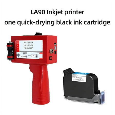 Mini Portable Printer, 2D Barcode Handheld Printer, Pattern Label Packaging Coder, Inkjet Color Fade Resistant ,Versatile Surface Compatibility