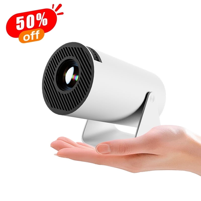 Mini Portable Projector with WiFi 6 and Bluetooth 5.0 Smart Projector 1080P Support Movie Projector 4K Decode Built-in Android 11.0 for Home Theater Compatible for Smartphone/Tablet/Laptop