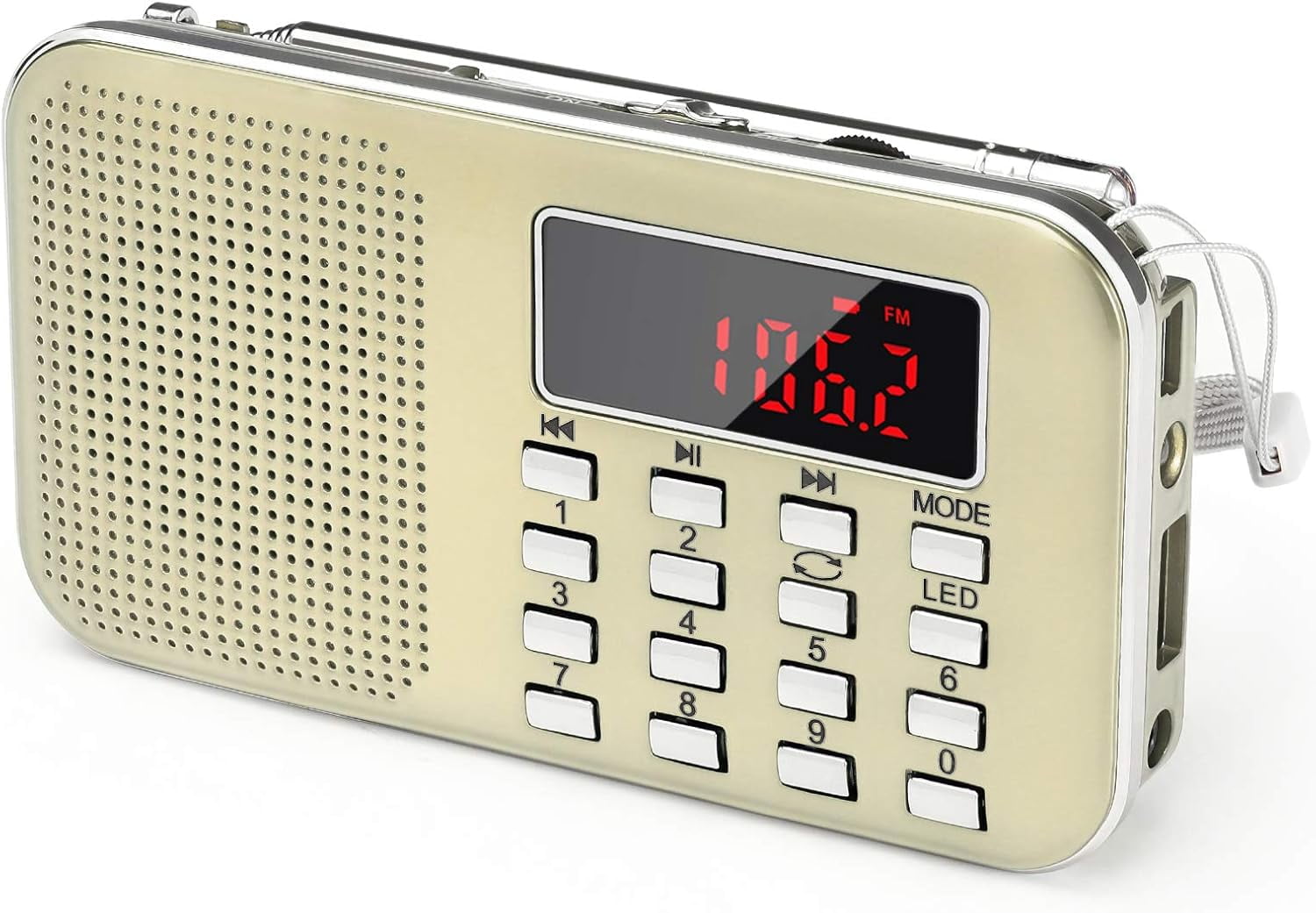 Mini Portable Radio Am Fm Pocket Radio With Led Flashlight, Digital ...
