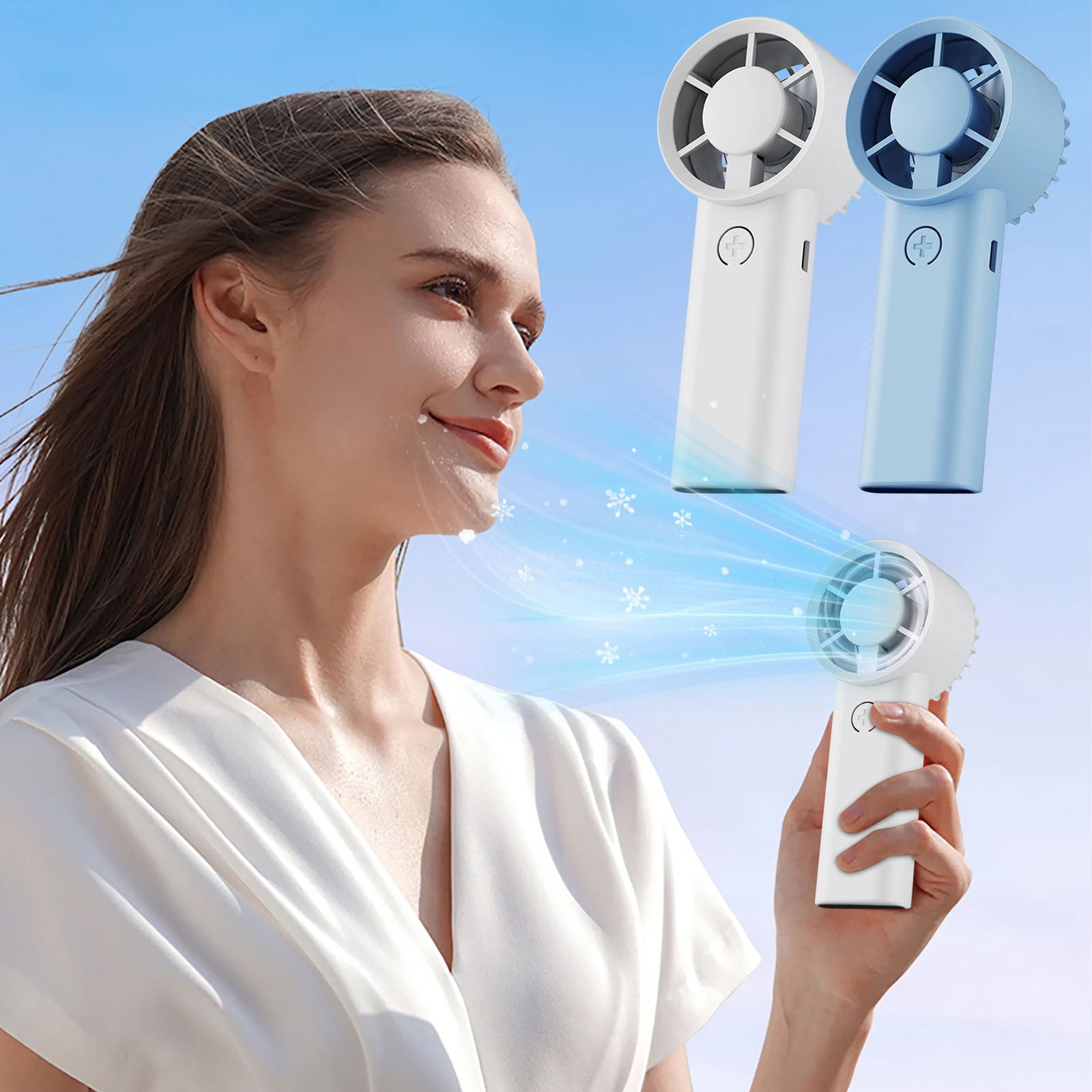 Mini Portable Rechargeable Handheld Fan, 3 Speed Strong Airflow Quiet ...