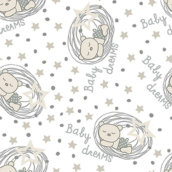 Itty Bitty Jack Baby Dreams Bear Flannel Fabric