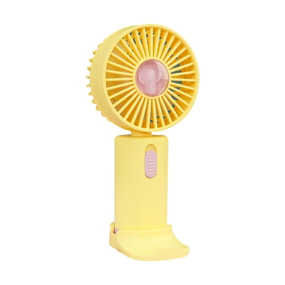Mini Portable Small Fan, Quiet USB Office Desktop Fan, 3-Speed Lightweight Personal Cooler for Home Travel, Yellow