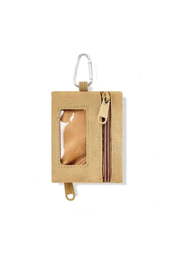 Mini Portable Solid Color Coin ID Credit Card Keychain Wallet Storage Bag