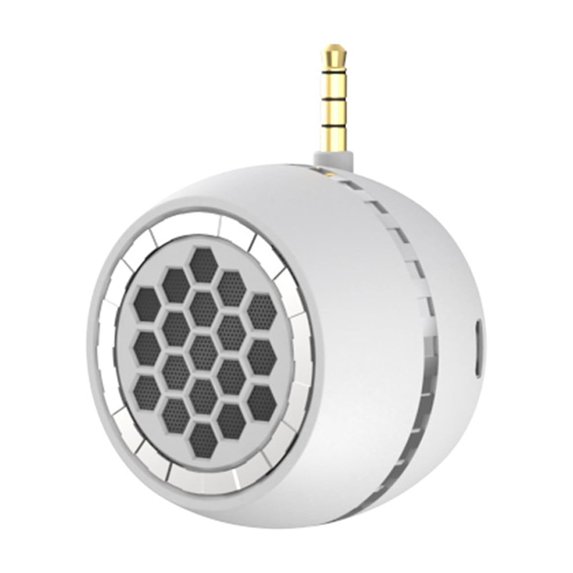 Mini Portable Speaker, 3W Mobile Phone Speaker with Clear Bass, 3.5mm AUX Interface, Plug and Play for , Smartphone, , Computer,white