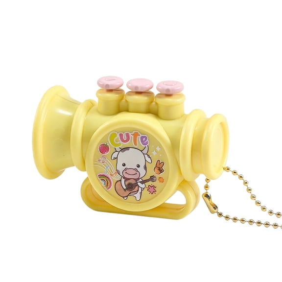 Mini Portable Speaker, Creative Recorder with Cute Cartoon Design, for Kids, Party Favors, Daily Entertainment - Yellow, with Keychain, Compact Size, Easy to Carry