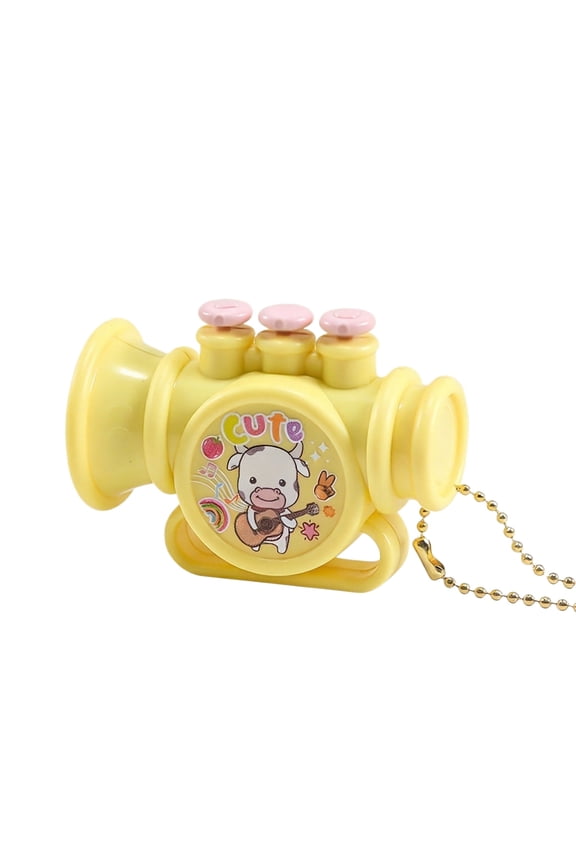Mini Portable Speaker, Creative Recorder with Cute Cartoon Design, for Kids, Party Favors, Daily Entertainment - Yellow, with Keychain, Compact Size, Easy to Carry