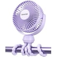 thumbnail image 1 of Mini Portable Stroller Fan, Battery Operated Small Clip on, Detachable 3 Speed Rechargeable, 360° Rotate Flexible Tripod Better Cooling for Car Seat Crib Treadmill, 1 of 4