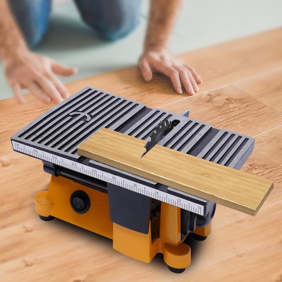 Mini Portable Table Saw, 4" Miter Table Saw Bench Electric Cutting Machine Multifunctional Desktop Saws with 3 Blades for DIY Handmade Wooden Model Crafts, Metal, Ceramic Tile, Glass