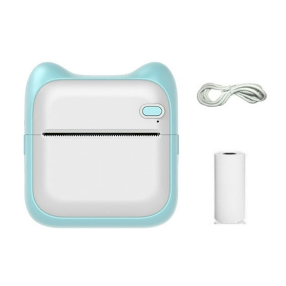 Mini Portable Thermal Printer 200dpi 57mm Printing Stickers Wireless Bluetooth Inkless Blue Pink Pocket Notes To Do List Printer ,Compact Design