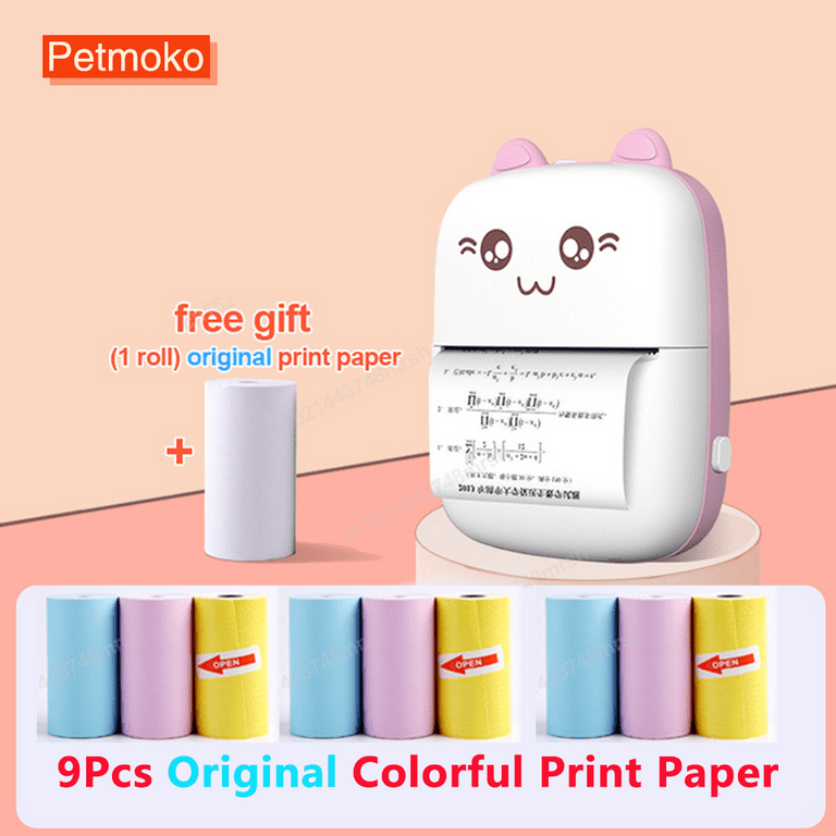Mini Portable Thermal Printer, TIKTOK Gifts for Kids, Pocket Printer for  Pictures/Retro-Style Photos/Notes/Lists/Label/Memo/QR Codes, Bluetooth  Wireless Smart Printer with Android or iOS APP (Blue) 