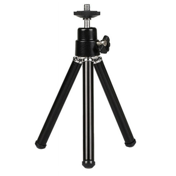 Mini Portable Tripod Adjustable Mini Tripod Aluminum Alloy for Camera Projector Black