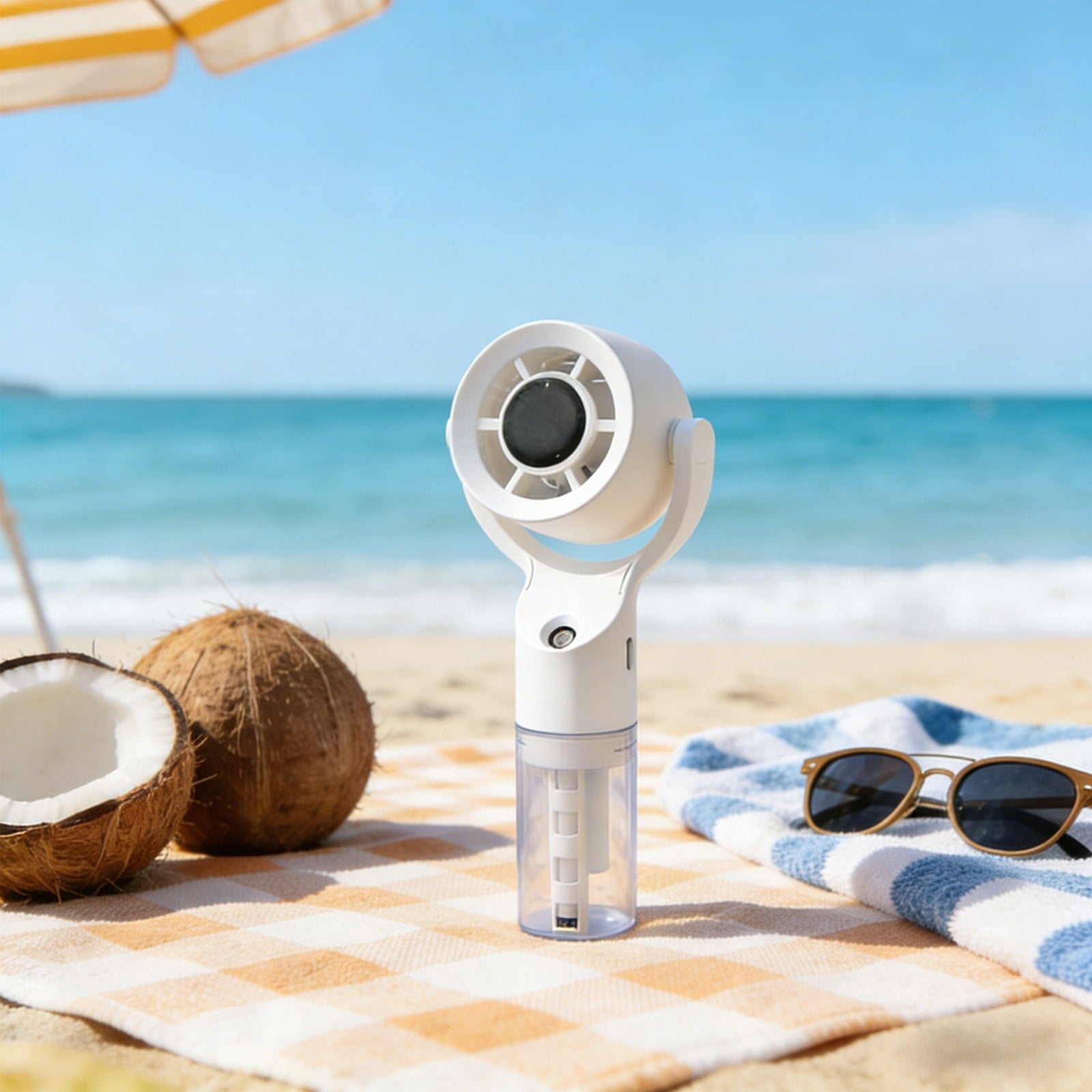 Mini Portable Turbo Fan, Handheld Fan, 500mAh Personal Fan with LED ...