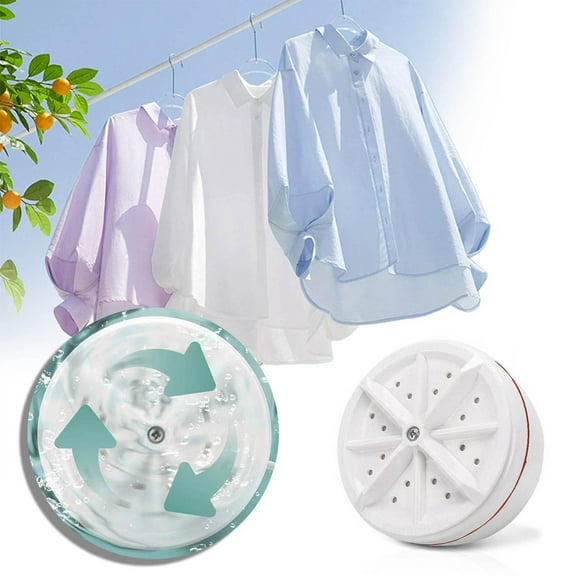 Mini Portable USB Powered Washing Machine with Suction Cups Turbo Washer and Dishwasher for College Travel Apartment