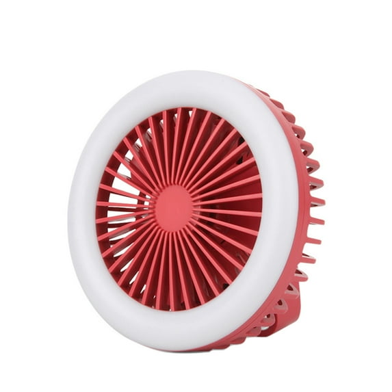 Mini Portable USB Rechargeable LED Night Light Foldable Carabiner Hanging Fan