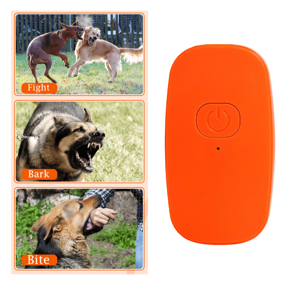 Mini Portable Ultrasonic Dog Deterrent Handheld Anti‑Barking Repeller Safe Pet Training Tool for Outdoor Self‑Defense Medium Large Dogs - (Orange)