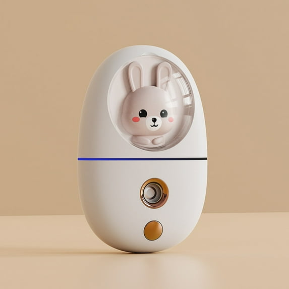 Mini Portable Ultrasonic Humidifier for Bedroom Baby Car Desk. Cute Cool Mist Small Air Humidifier with USB for Home Office Travel Nursery Pet Plant. Silent & Auto Shut-off