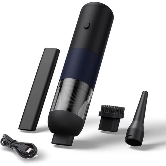 Mini Portable Vacuum Cleaner,Small Handheld Vacuum Cordless USB Rechargeable,Dust Buster and Blower 2 in 1(Black Blue)
