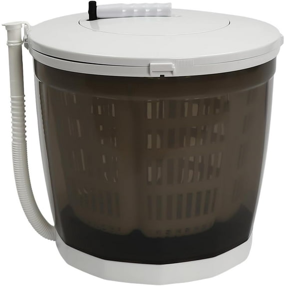 Mini Portable Washing Machine, 2 in 1 Non-Electric Washing Machine and Manual Clothes Spin Dryer Small Washer Machine, 4.41 lbs Compact Outdoor Washer Spin Dryer,Grey (Grey)