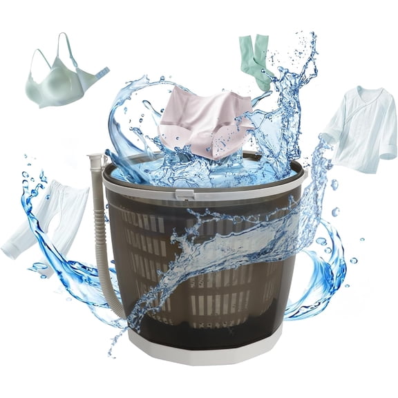 Mini Portable Washing Machine and Dryer,2 in 1 Manual Washing Machine for Clothes Spin Dryer Mini Traveling Outdoor Washing Machine Non-Electric Compact Washer Spin Dryer for RV Travel