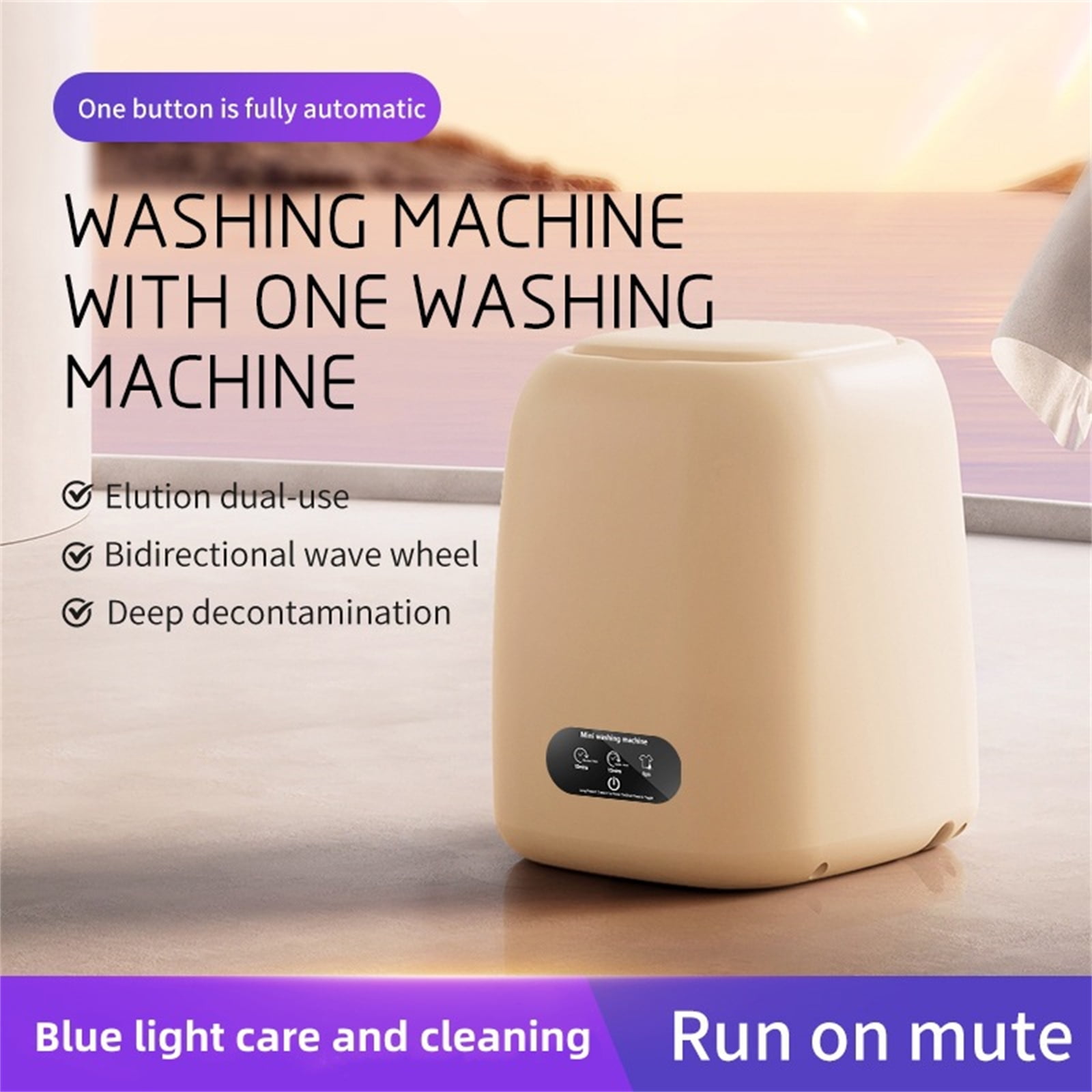 Mini Portable Washing Machine, Small Washer and Dryer with 12L Capacity