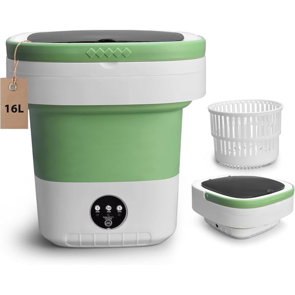 Mini Portable Washing Machine, Upgraded Washer with Spin Basket Laundry Machine, 3 Cleaning Modes Suitable for Small Clothes, Foldable Design Ideal for Hotel,Apartment, Home and Campain