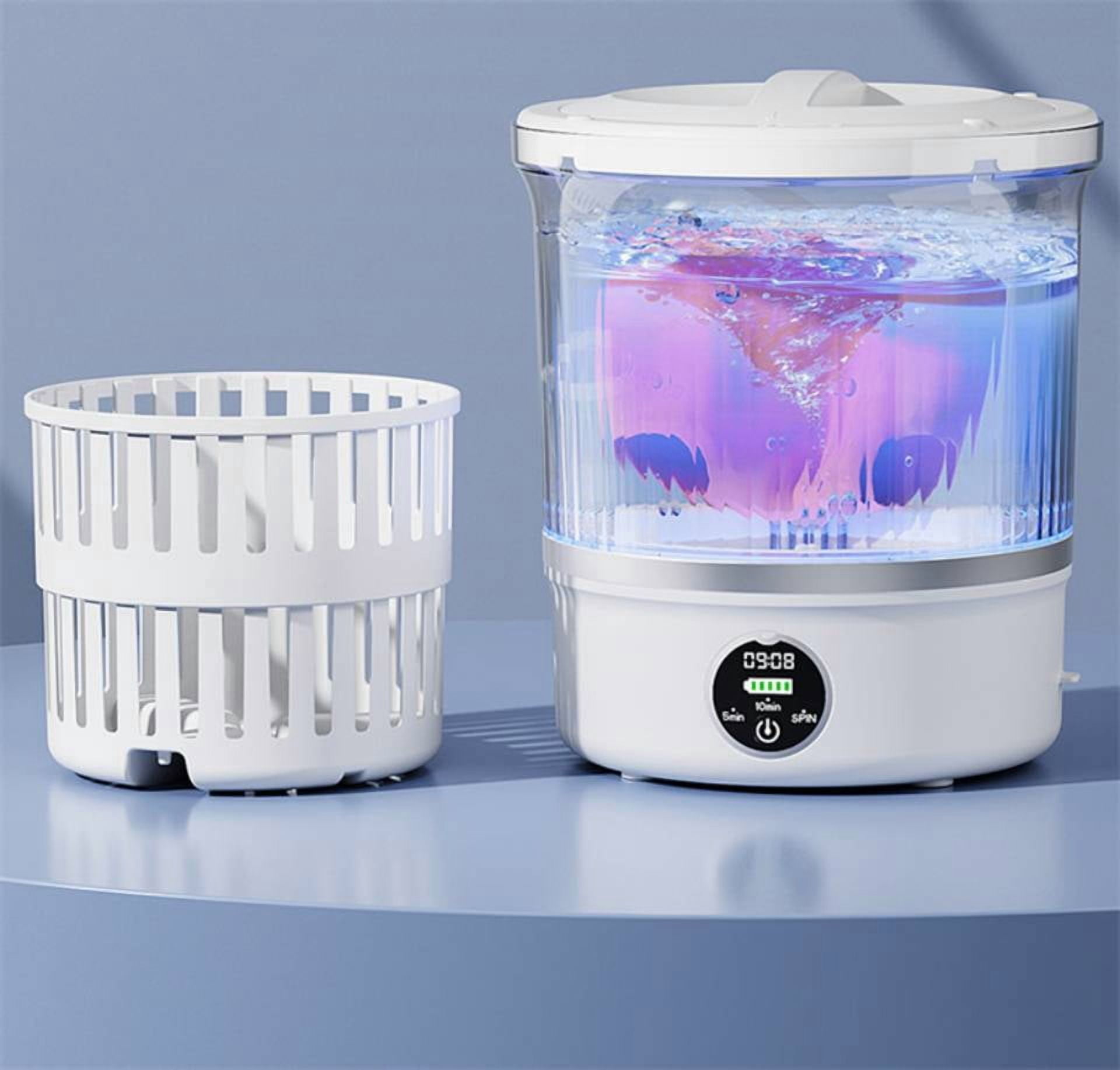 Mini Portable Washing Machine with Spin Dry For Underwear Socks Creative Gift Small Size All In One USB Charging Home Appliance Life Aparatus