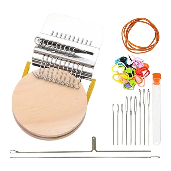 Mini Portable Weaving Craft Kit for Beginners Quick Sewing Darning and Patchwork Handmade Projects