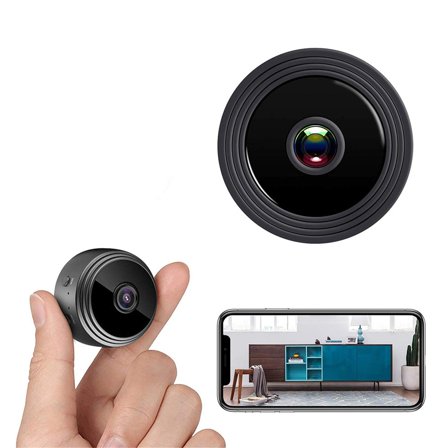 Mini Portable WiFi Security Camera - 720P HD, Wide Angle Lens, Night Vision, Motion Detection, Phone App Remote, Indoor/Outdoor (Home/Store/Warehouse), Easy Install, Men's Gift