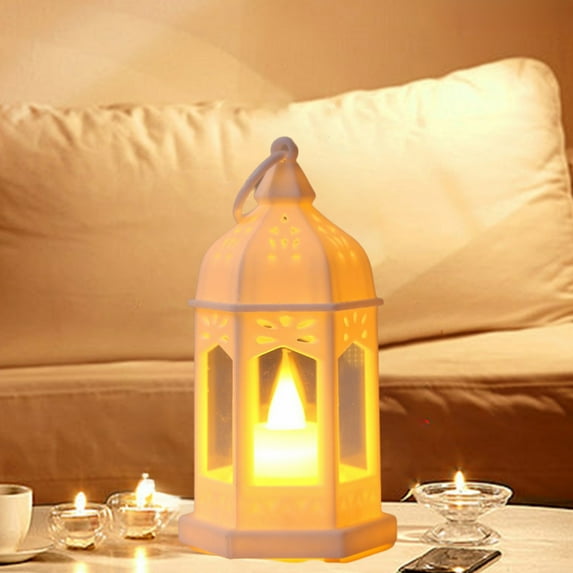 Mini Portable Wind Lamp, Small Oil Lamp, Festival Lantern, Electronic Candle, Horse Lantern, Ambience Light for Night, Table, and Party Decor
